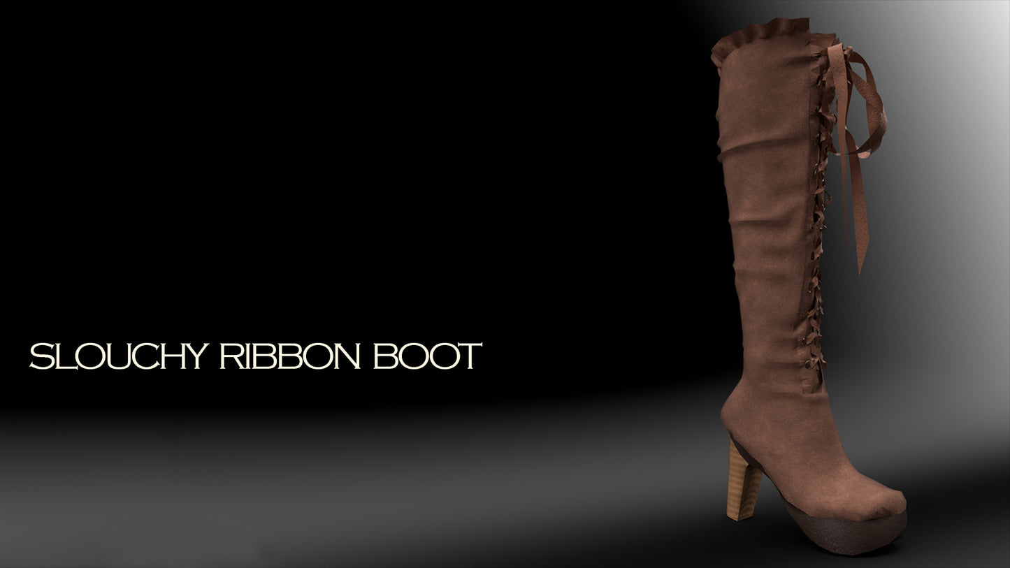 Slouchy Ribbon Boots
